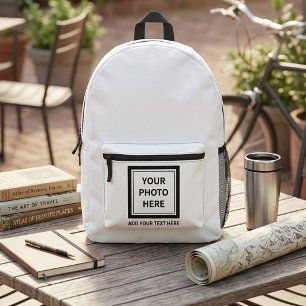 Upload Picture Photo & Add Text – Customize Printed Backpack