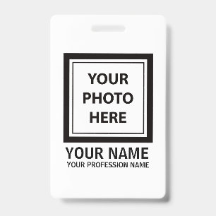 Upload Picture Photo & Add Text – Customize Simple Badge
