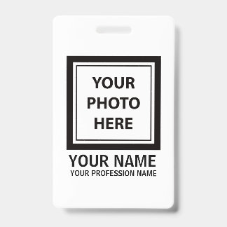 Upload Picture Photo & Add Text – Customize Simple Badge