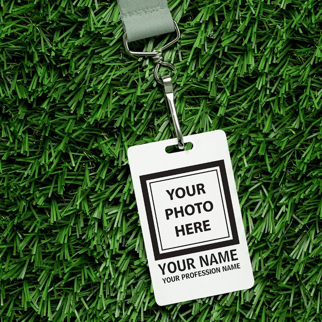 Upload Picture Photo & Add Text – Customize Simple Badge (Creator Uploaded)
