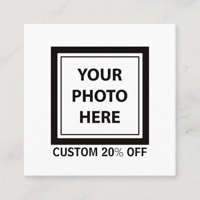 Upload Picture Photo & Add Text – Customize Simple Discount Card (Front)