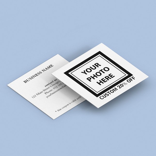 Upload Picture Photo & Add Text – Customize Simple Discount Card (Creator Uploaded)
