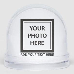 Upload Picture Photo & Add Text – Customize Snowglobe