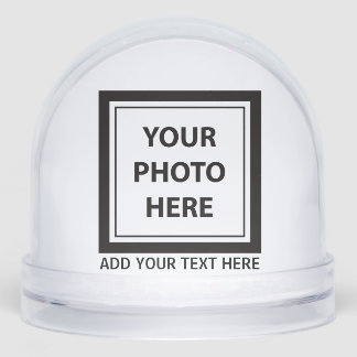 Upload Picture Photo & Add Text – Customize Snowglobe