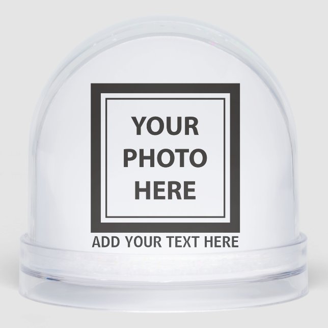 Upload Picture Photo & Add Text – Customize Snowglobe (Front)