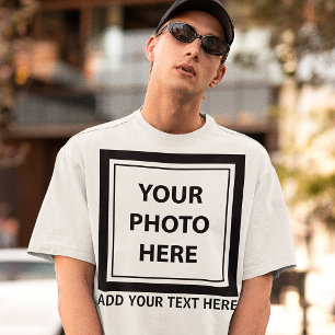 Upload Picture Photo & Add Text – Customize T-Shirt