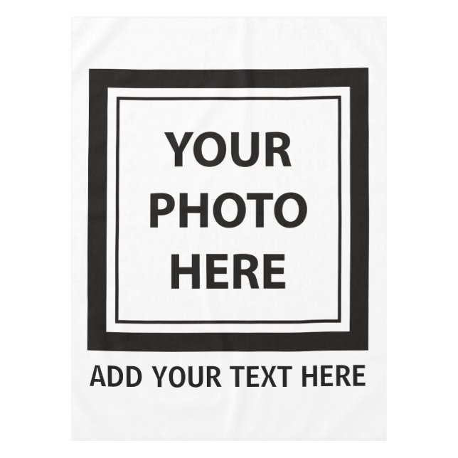 Upload Picture Photo & Add Text – Customize Tablecloth (Front)