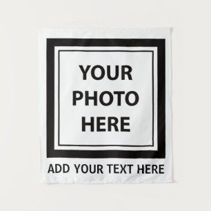 Upload Picture Photo & Add Text – Customize Tapestry