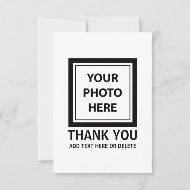 Upload Picture Photo & Add Text – Customize Thank You Card (Front)