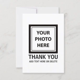 Upload Picture Photo & Add Text – Customize Thank You Card