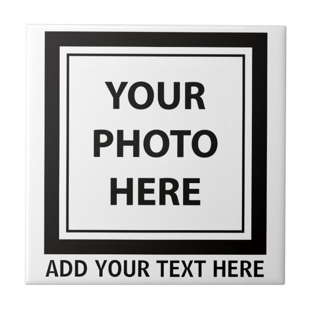 Upload Picture Photo & Add Text – Customize Tile (Front)