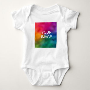 Upload Picture Photo Add Text Jersey White Unisex Baby Bodysuit