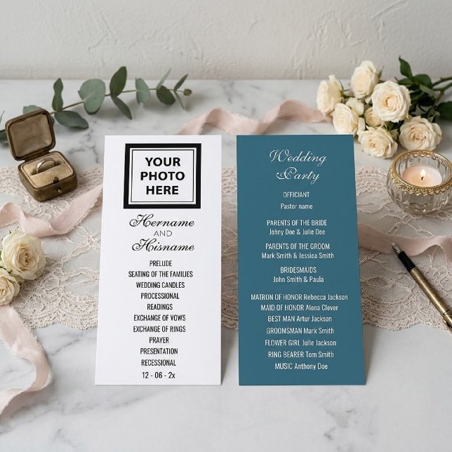 Upload Picture Photo & Add Text – Wedding Party Program (Creator Uploaded)