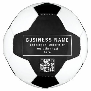 Upload QR code or Logo   Modern Black Soccer Ball