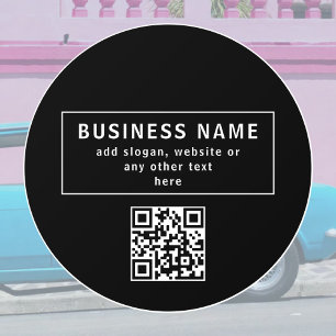 Upload QR code or Logo Modern Black Window Cling