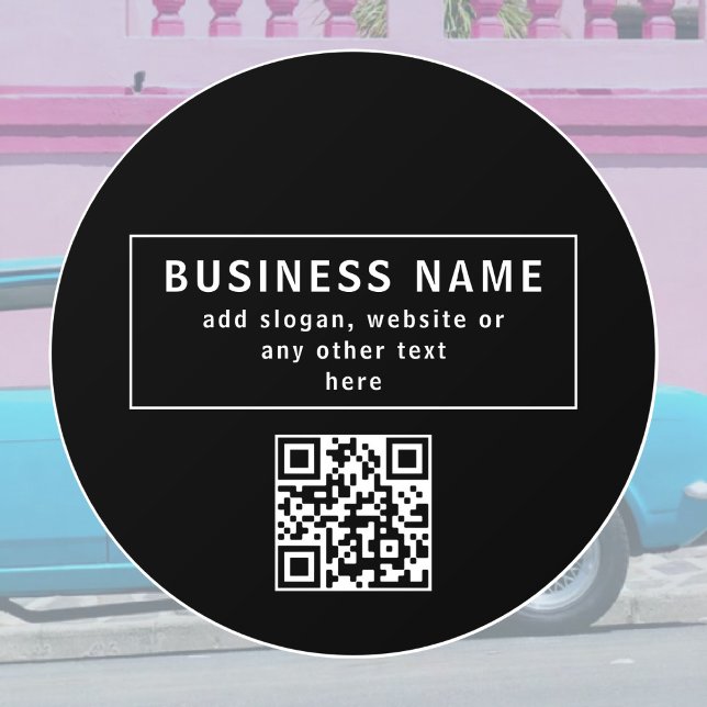 Upload QR code or Logo | Modern Black Window Cling (Creator Uploaded)