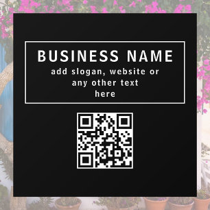 Upload QR code or Logo Modern Black Window Cling