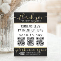 Upload QR Codes & Logo 3 Payment Apps Black & Gold