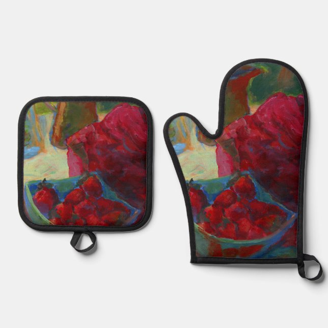 Upload Your Artwork | Turn Custom Painting to  Oven Mitt & Pot Holder Set (Front)