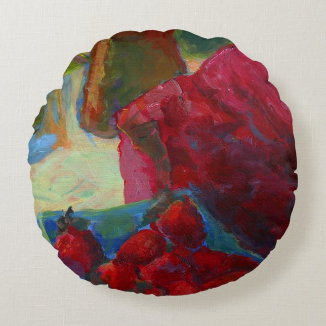 Upload Your Artwork | Turn Custom Painting to Round Pillow (Front)