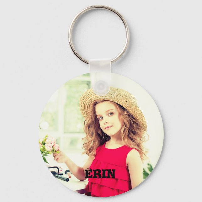 Upload your Baby/ Child’s  photo and name Keychain (Front)