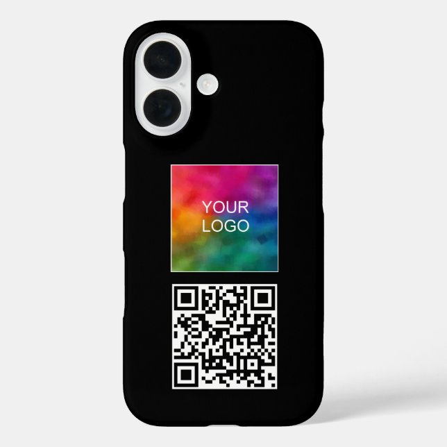 Upload Your Business Logo Elegant Scan Me QR Code Case-Mate iPhone Case (Back)