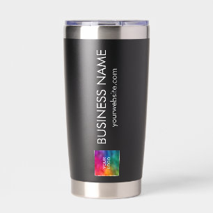 Upload Your Business Logo Modern Elegant Simple Insulated Tumbler