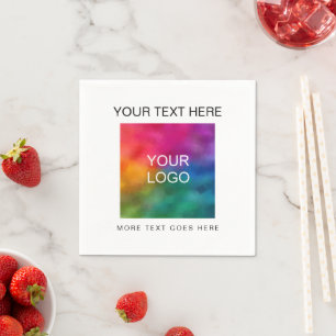 Upload Your Business Logo Template Minimalist Napkin