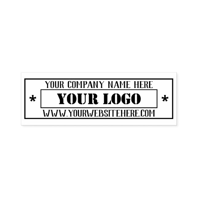 Upload Your Company Logo Add Name Website Stamp (Design)