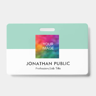 Upload Your Company Logo Employee Photo Name Badge