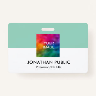 Upload Your Company Logo Employee Photo Name Badge