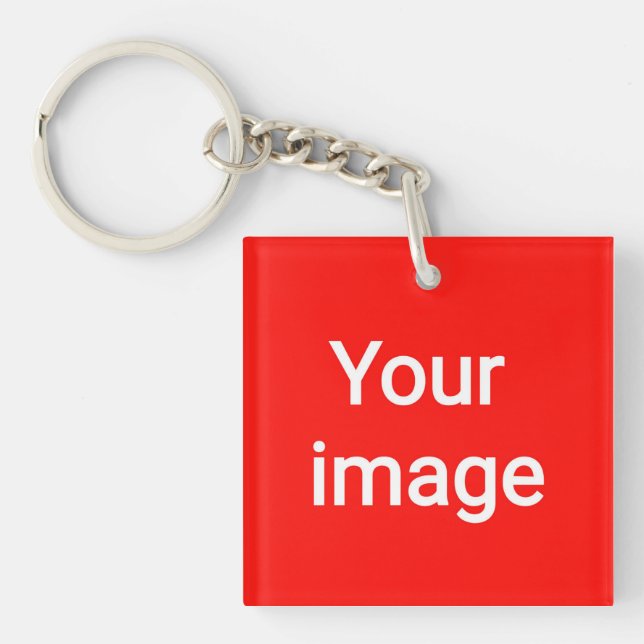 Upload Your Custom Image – Personalized Graphic Keychain (Front)