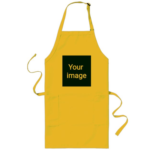 Upload Your Custom Image – Personalized Graphic Long Apron (Front)