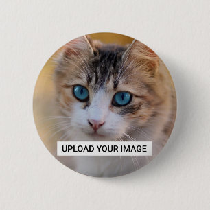 Upload Your Cute Cat Photo 2 Inch Round Button