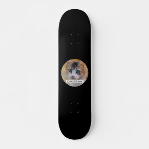 Upload Your Cute Cat Photo Skateboard