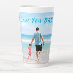 Upload Your Dad Photo Latte Mug Personalized Gift