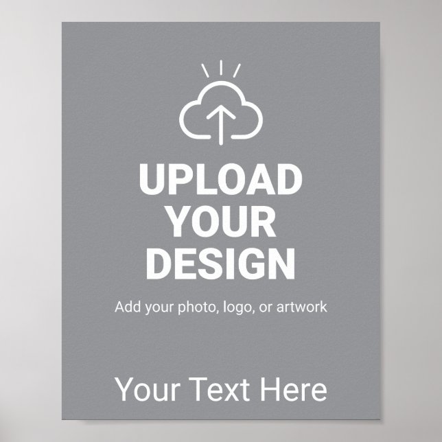 Upload Your Design and Custom Message Poster (Front)