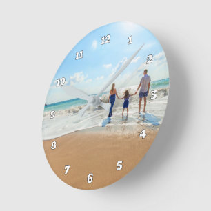 Upload Your Family Photo Clock Personalized Gift