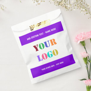 Upload Your Logo Add Text Info Favour Bags Example