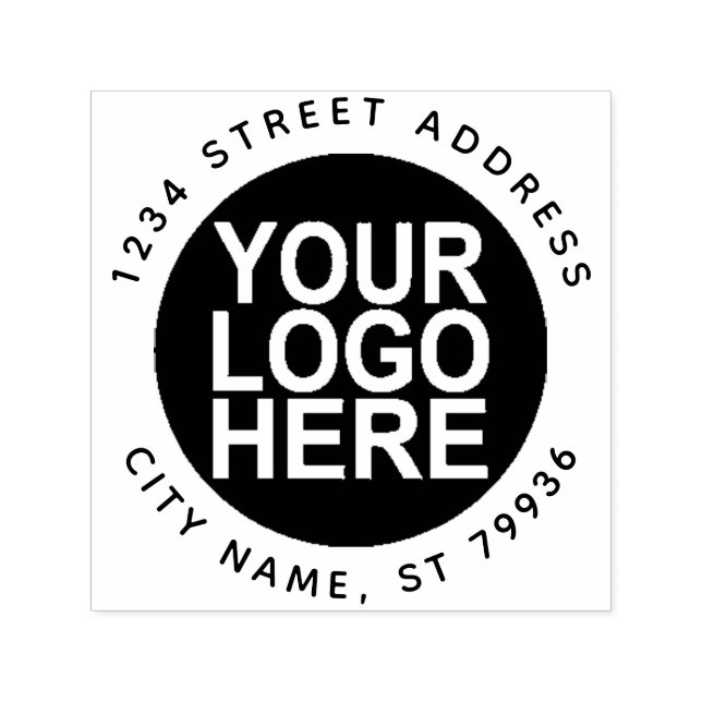 Upload Your Logo and Company Address Self-inking Stamp (Design)