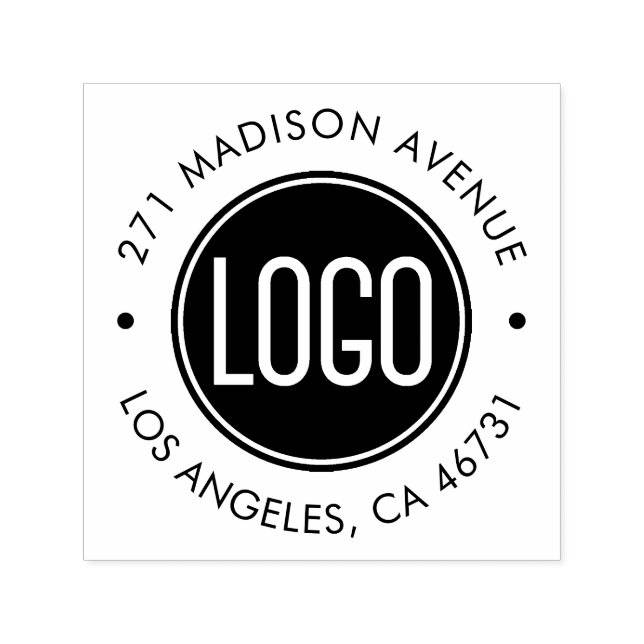 Upload Your Logo and Company Address Self-inking Stamp (Design)