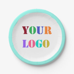 Upload Your Logo Branded Paper Plates Example