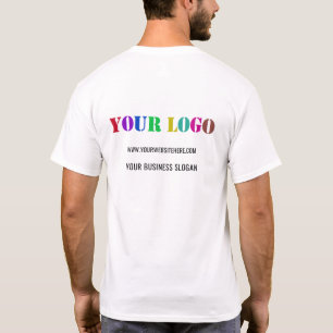 Upload Your Logo Branded T-Shirt Add Text Info