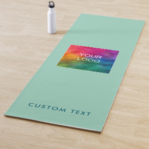 Upload Your Logo Custom Text Monogram Modern Yoga Mat