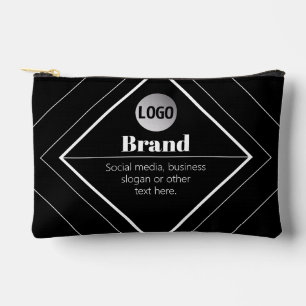 Upload Your Logo & Customizable Text Design Accessory Pouch