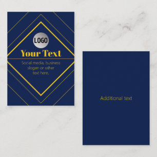 Upload Your Logo & Customizable Text Design Business Card