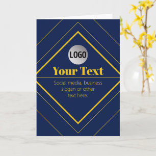 Upload Your Logo & Customizable Text Design Card
