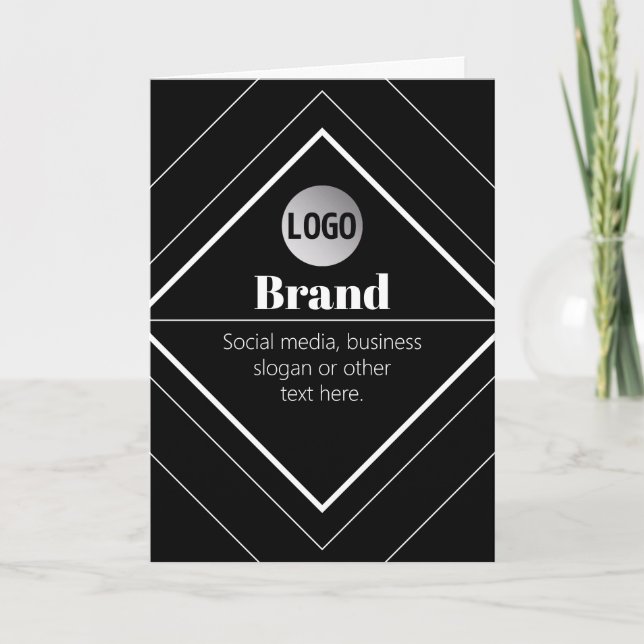 Upload Your Logo & Customizable Text Design Card (Front)