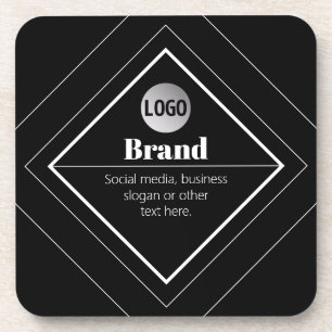 Upload Your Logo & Customizable Text Design Coaster