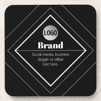 Upload Your Logo & Customizable Text Design Coaster